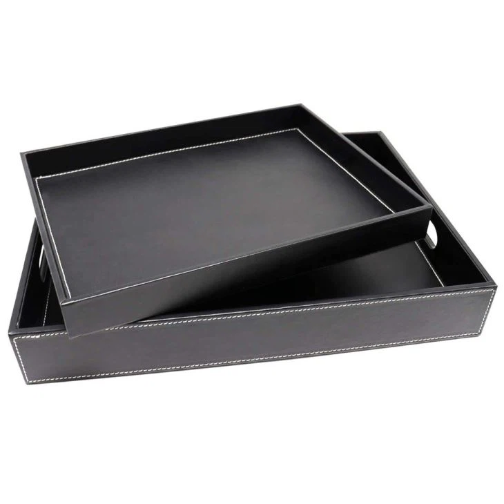 Black Serving Tray With Handles